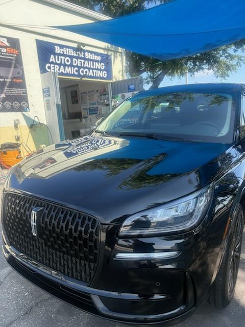 Black Lincoln Corsair with deep gloss ceramic coating finish